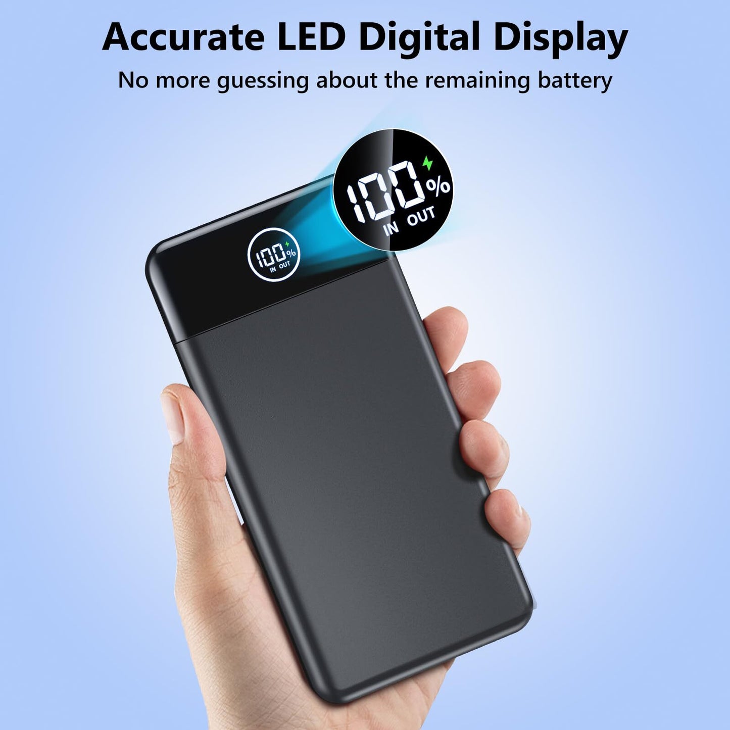 33800Mah Fast Charging Power Bank Portable Charger for Iphone Android Devices